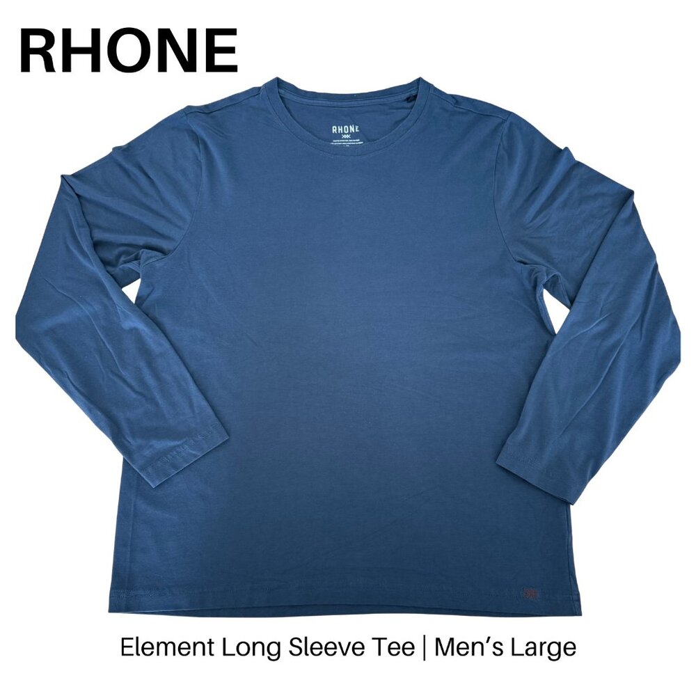 Rhone Element Long Sleeve Tee in Blue | Men’s Large | Good Condition
